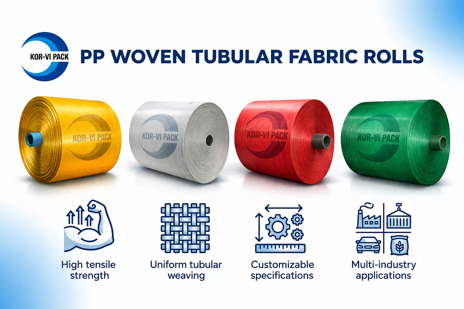 Coated or uncoated woven PP fabric in rolls